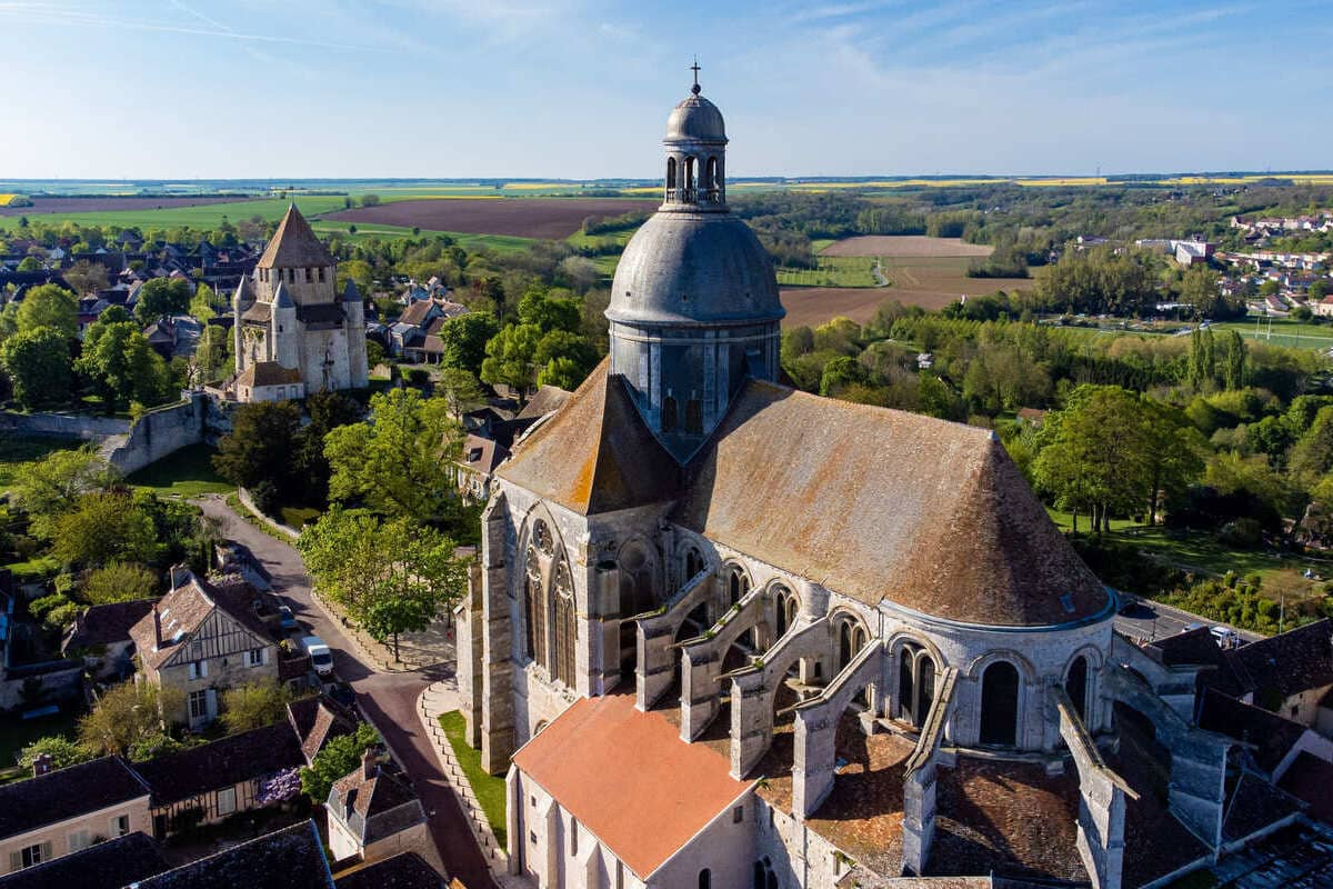 Aerial View Of Provins, A Medieval City In France